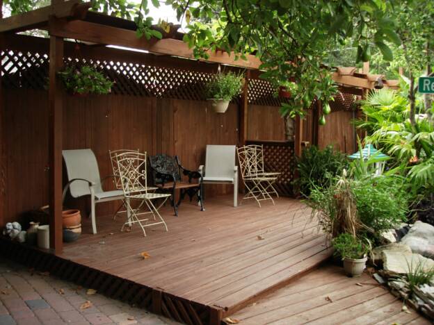 Garden deck seating